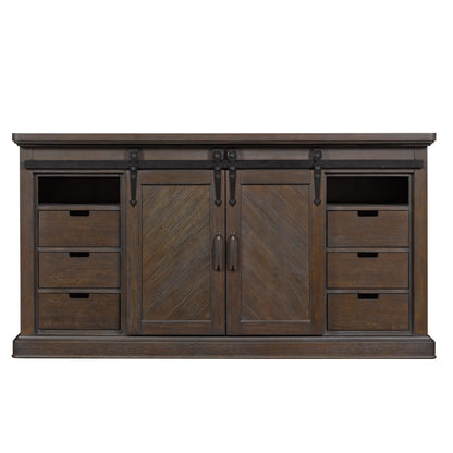 Southgate TV Stand with ClassicFlame® Electric Fireplace, Antique Coffee
