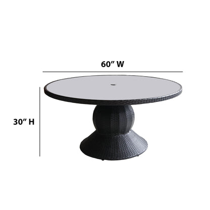 Napa 60 Inch Outdoor Patio Dining Table