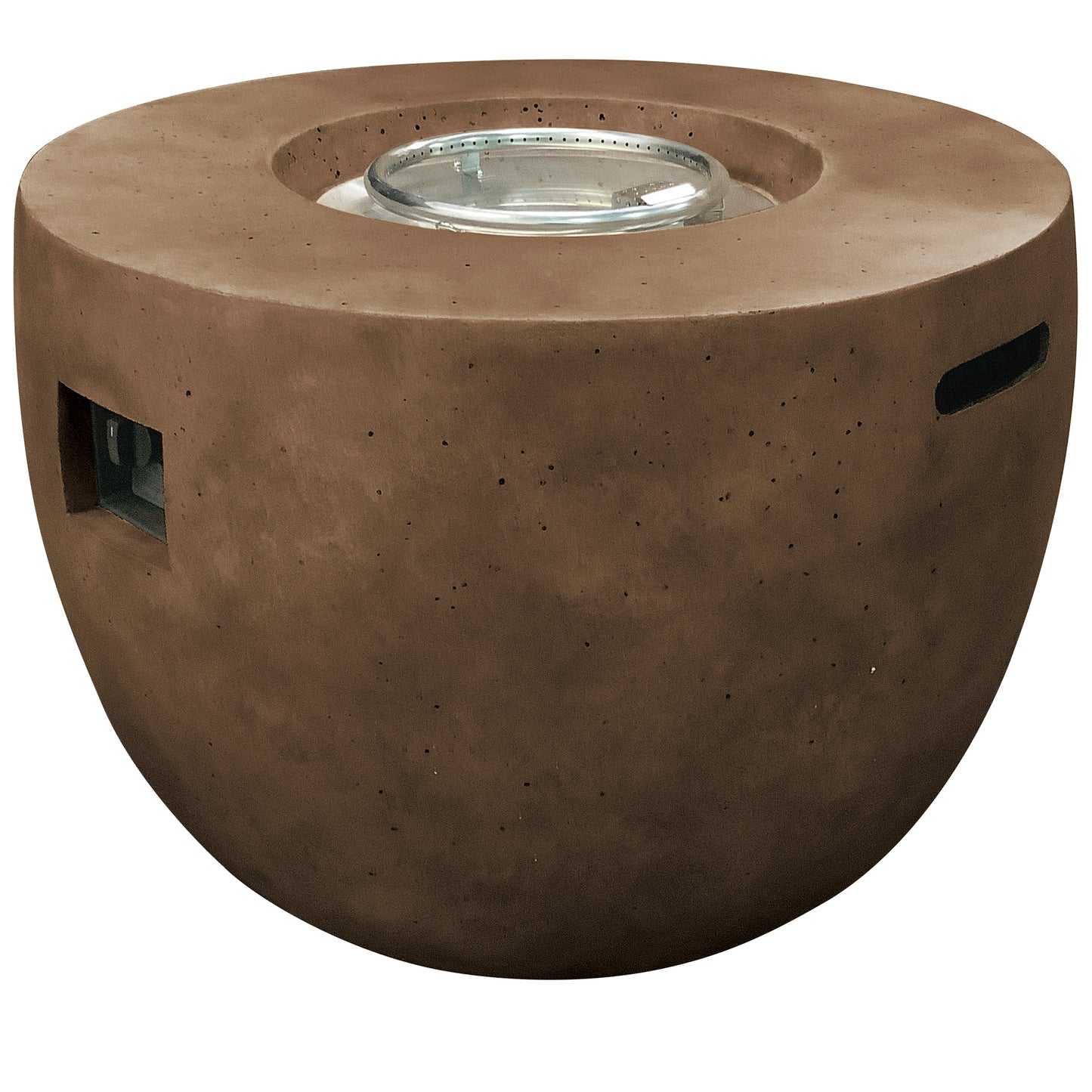 TK Classics 34.5” Round Fire Pit with Travertine Stone Finish