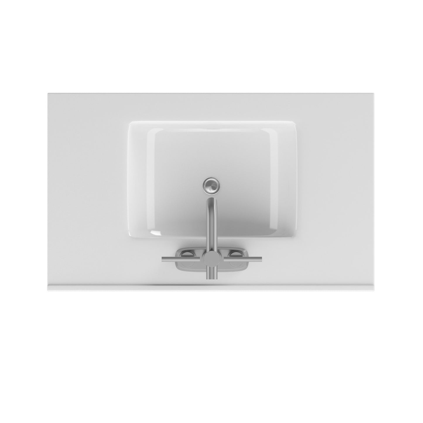 30" Contemporary Sliding Barn Door Single Bathroom Vanity with Woven Baskets