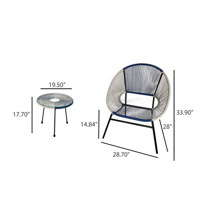 TK Classics Outdoor 3 Piece Outdoor Conversation Set