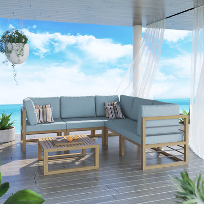 TK Classics 6 Piece Aluminum Outdoor Conversation Set