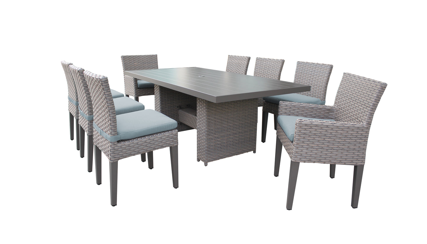 Monterey 9-Piece Wicker Outdoor Dining Set
