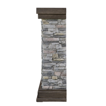 duraflame® Wall Mantel Electric Fireplace, Smoky Gray Stone