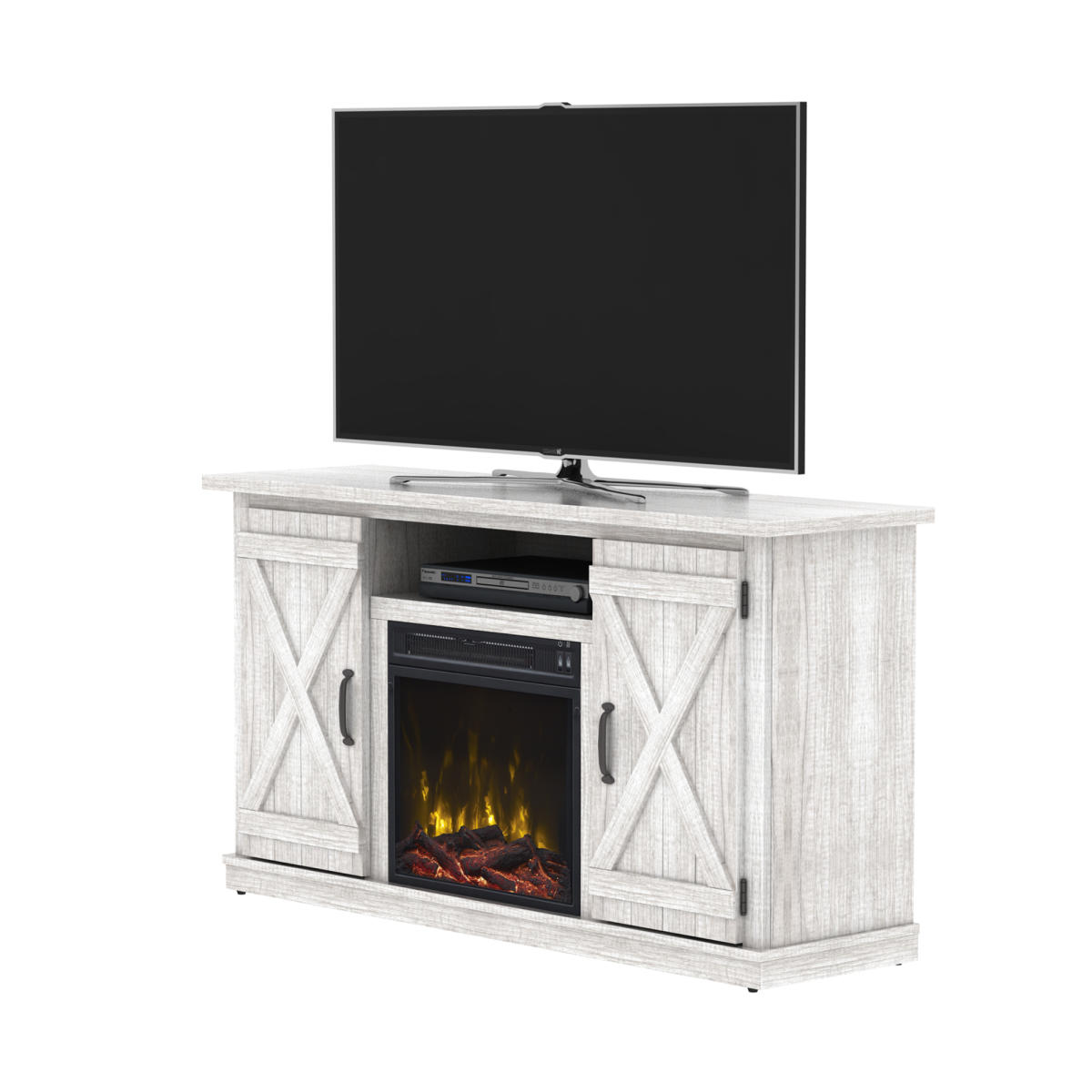 Cottonwood TV Stand for TVs up to 55" with Electric Fireplace