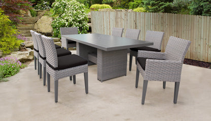 Monterey 9-Piece Wicker Outdoor Dining Set