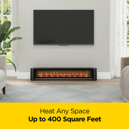 duraflame® Electric Fireplace Baseboard Heater, Black