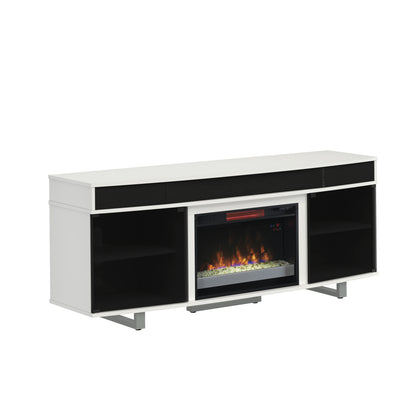 Enterprise TV Stand for TVs up to 80", Imperial Gray (Electric Fireplace sold separately)