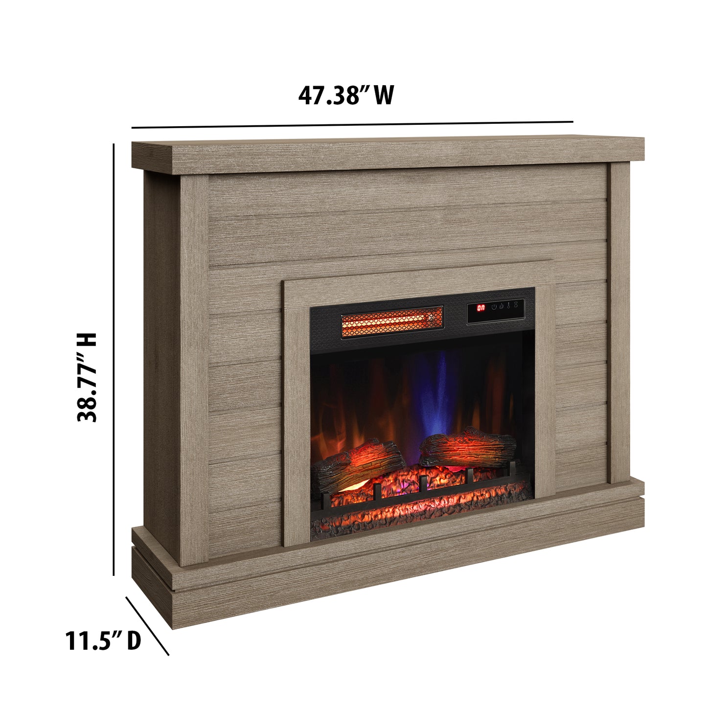 duraflame® Shiplap Wall Mantel Electric Fireplace