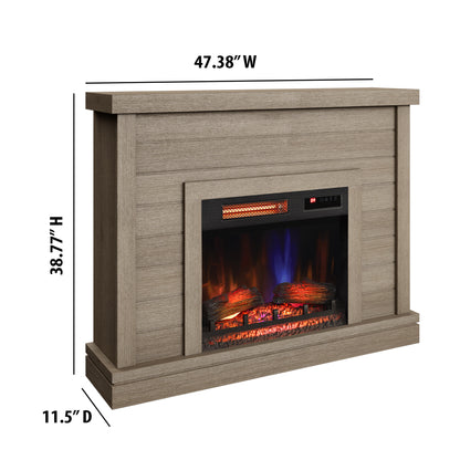duraflame® Shiplap Wall Mantel Electric Fireplace
