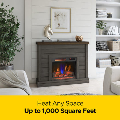 duraflame® Shiplap Wall Mantel Electric Fireplace