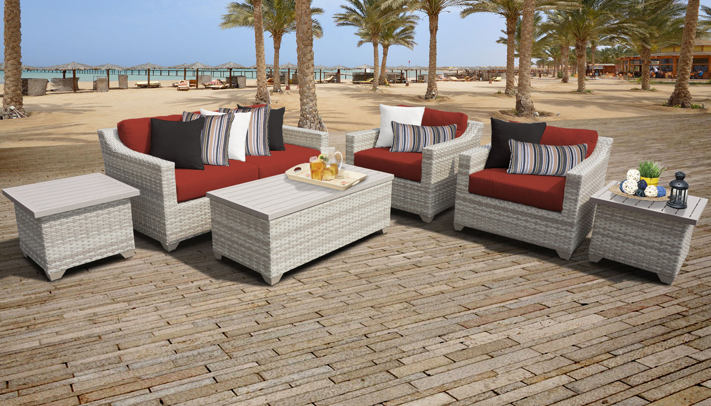 Fairmont 7-Piece Outdoor Wicker Patio Furniture Set