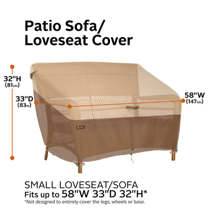 Classic Accessories Veranda's Best Waterproof Patio Sofa/Loveseat Cover