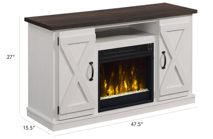 Cottonwood TV Stand for TVs up to 55" with Electric Fireplace