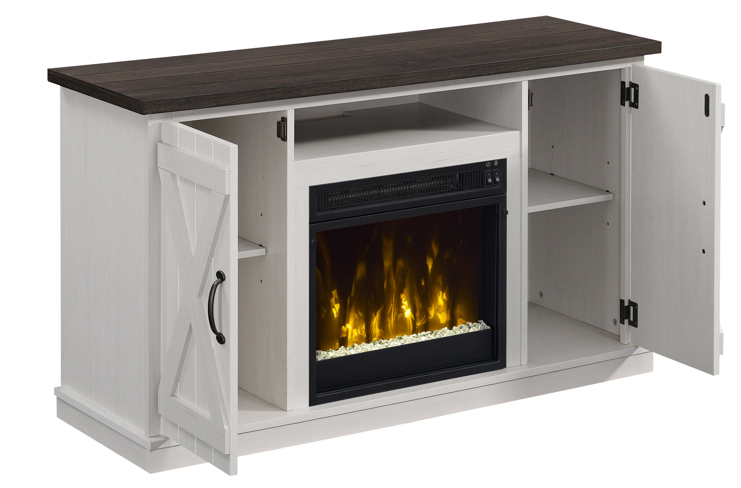 Cottonwood TV Stand for TVs up to 55" with Electric Fireplace
