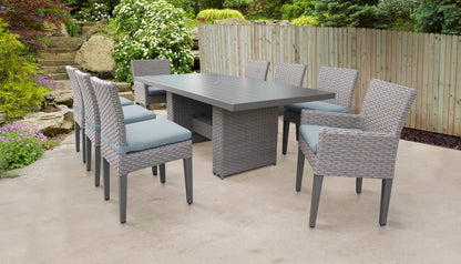 Monterey 9-Piece Wicker Outdoor Dining Set