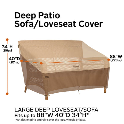 Classic Accessories Veranda's Best Waterproof Patio Sofa/Loveseat Cover