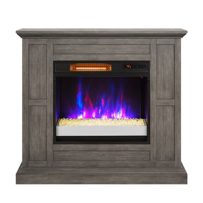 duraflame® Wall Mantel Electric Fireplace, Weathered Gray