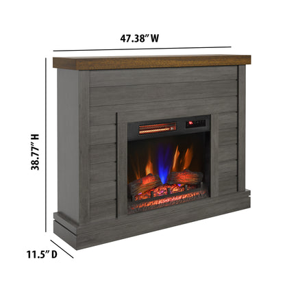 duraflame® Shiplap Wall Mantel Electric Fireplace