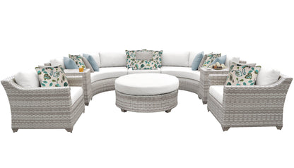 Fairmont 8-Piece Outdoor Wicker Patio Furniture Set with Aruba Cushions