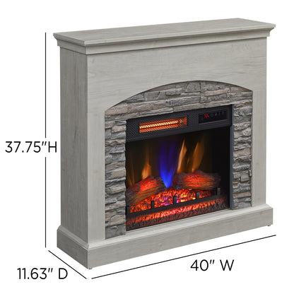 duraflame® Wall Mantel Electric Fireplace, Fairfax Oak