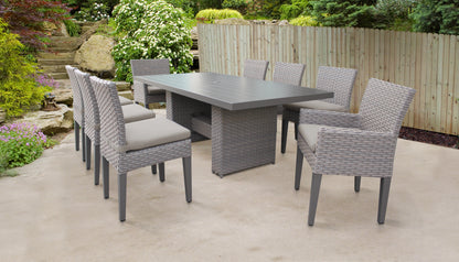 Monterey 9-Piece Wicker Outdoor Dining Set