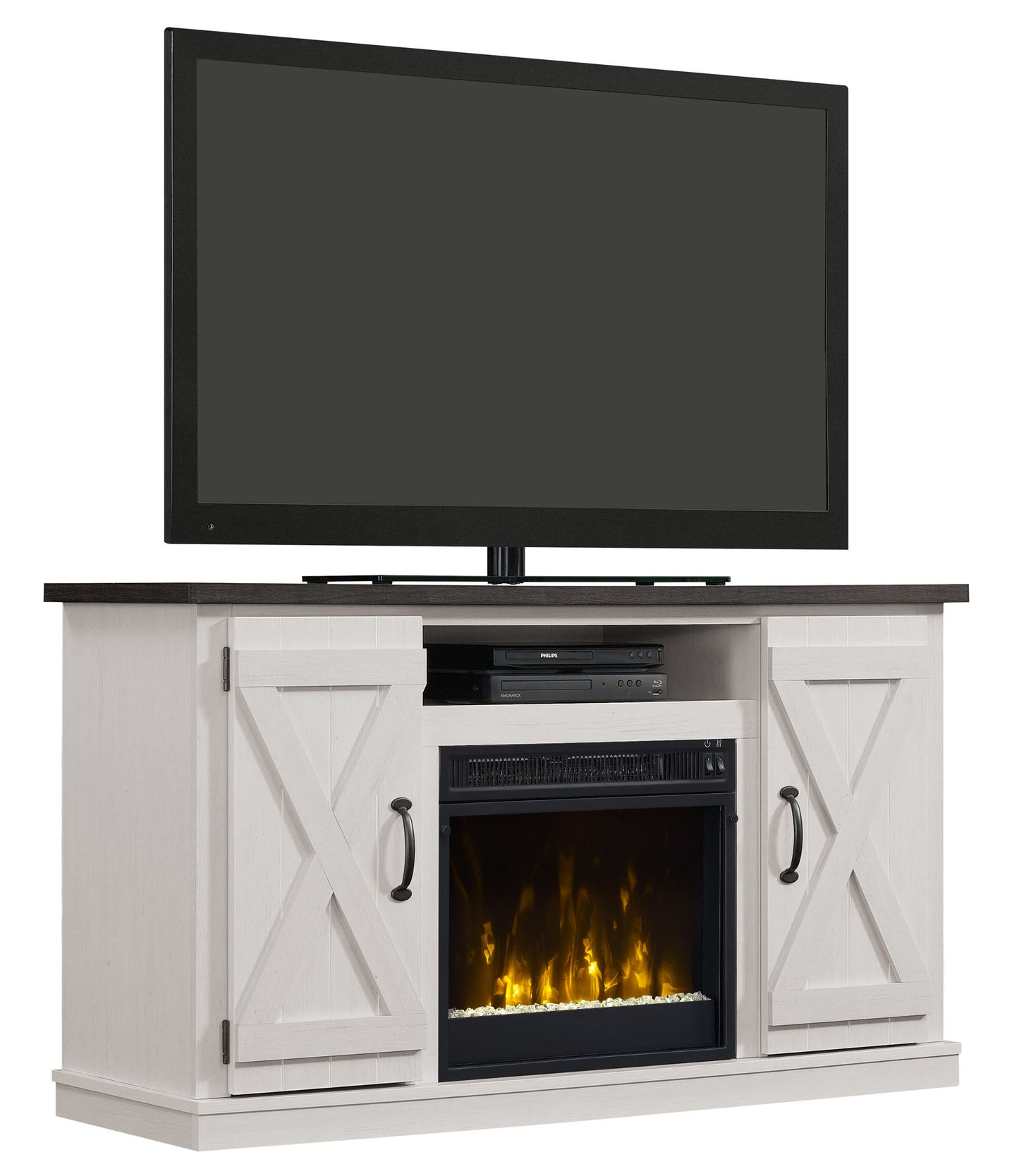 Cottonwood TV Stand for TVs up to 55" with Electric Fireplace