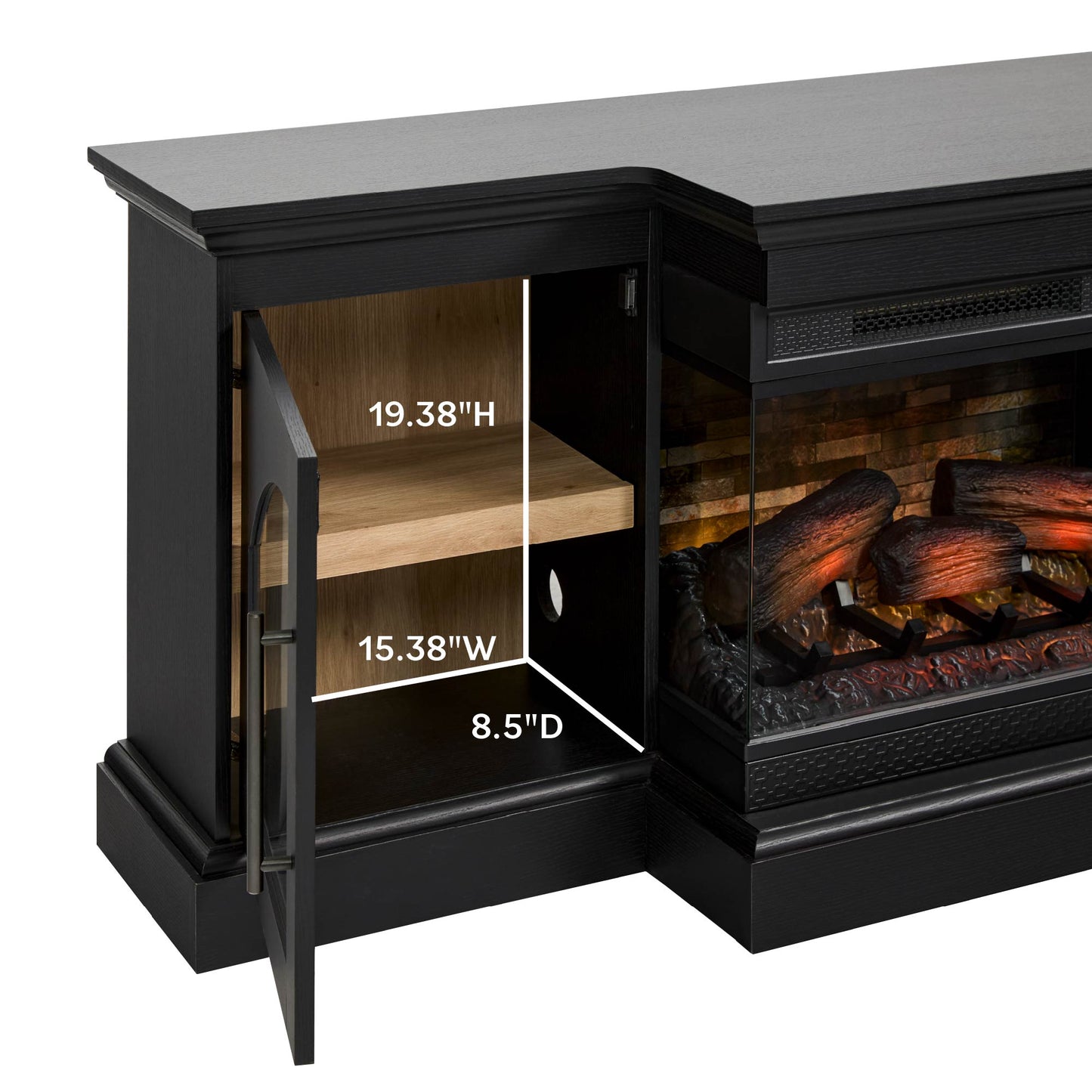 duraflame® 60" Smart Electric Fireplace TV Stand, Alexa Voice & App Control