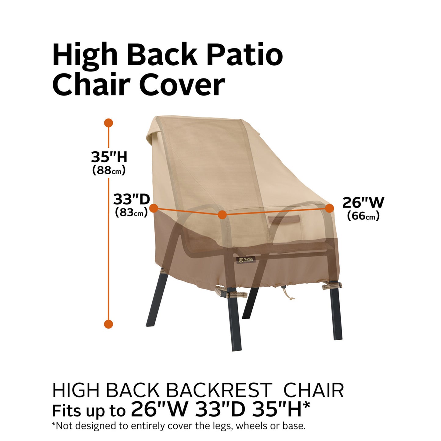 Classic Accessories Veranda's Best Waterproof Patio Chair Cover