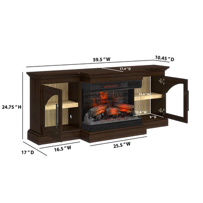 duraflame® 60" Smart Electric Fireplace TV Stand, Alexa Voice & App Control