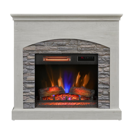 duraflame® Wall Mantel Electric Fireplace, Fairfax Oak
