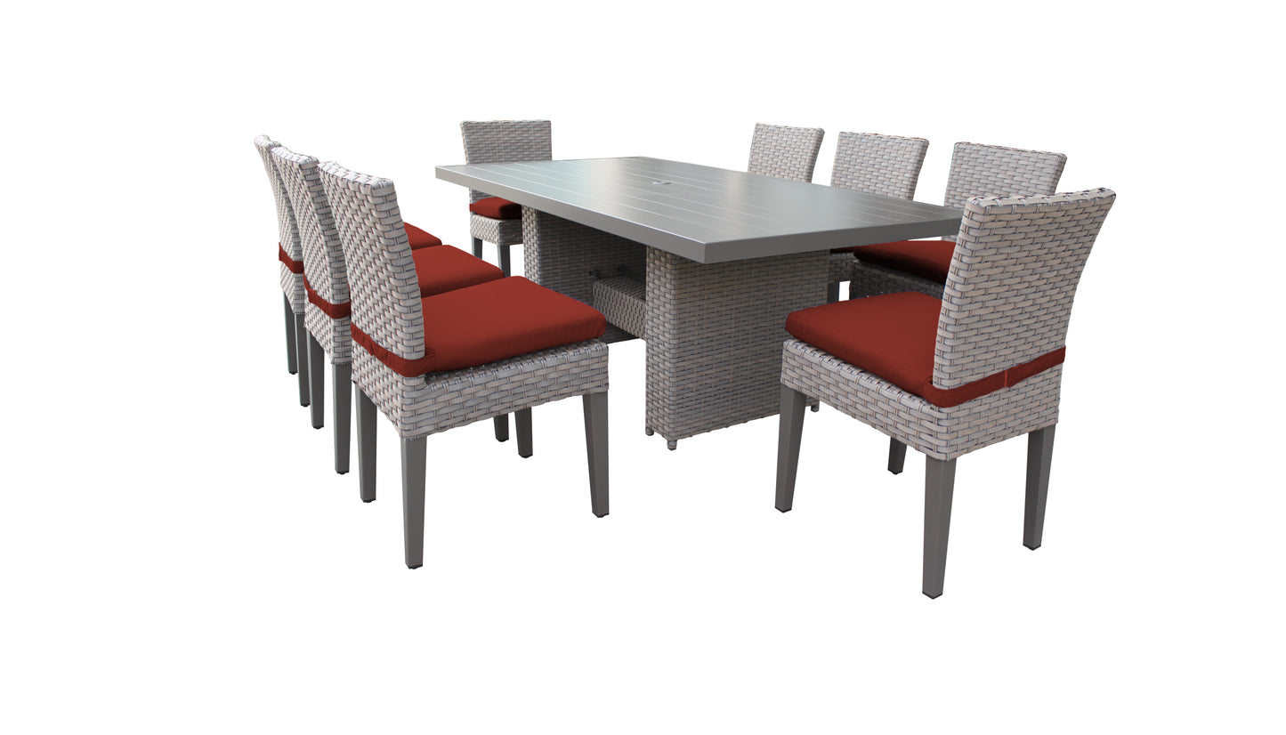 Florence 9-Piece Outdoor Dining Set with Cushions
