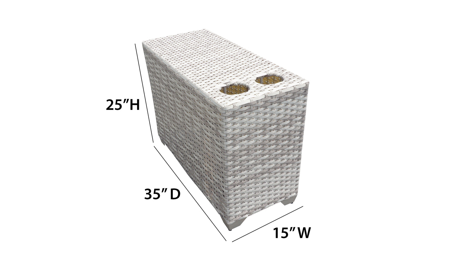 Fairmont 8-Piece Outdoor Wicker Patio Furniture Set with Aruba Cushions