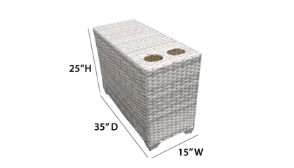 Fairmont 8-Piece Outdoor Wicker Patio Furniture Set with Aruba Cushions