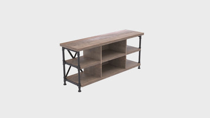 Irondale Open Architecture TV Stand for TVs up to 60 inches, Autumn Driftwood