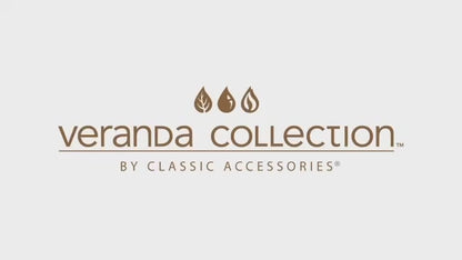 Classic Accessories Veranda's Best Waterproof Rectangle/Oval Patio Table Cover with Umbrella Hole