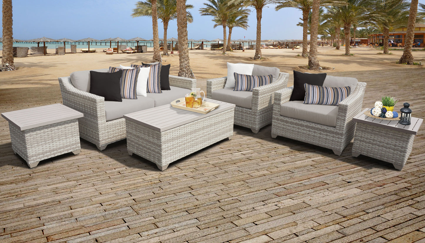 Fairmont 7-Piece Outdoor Wicker Patio Furniture Set