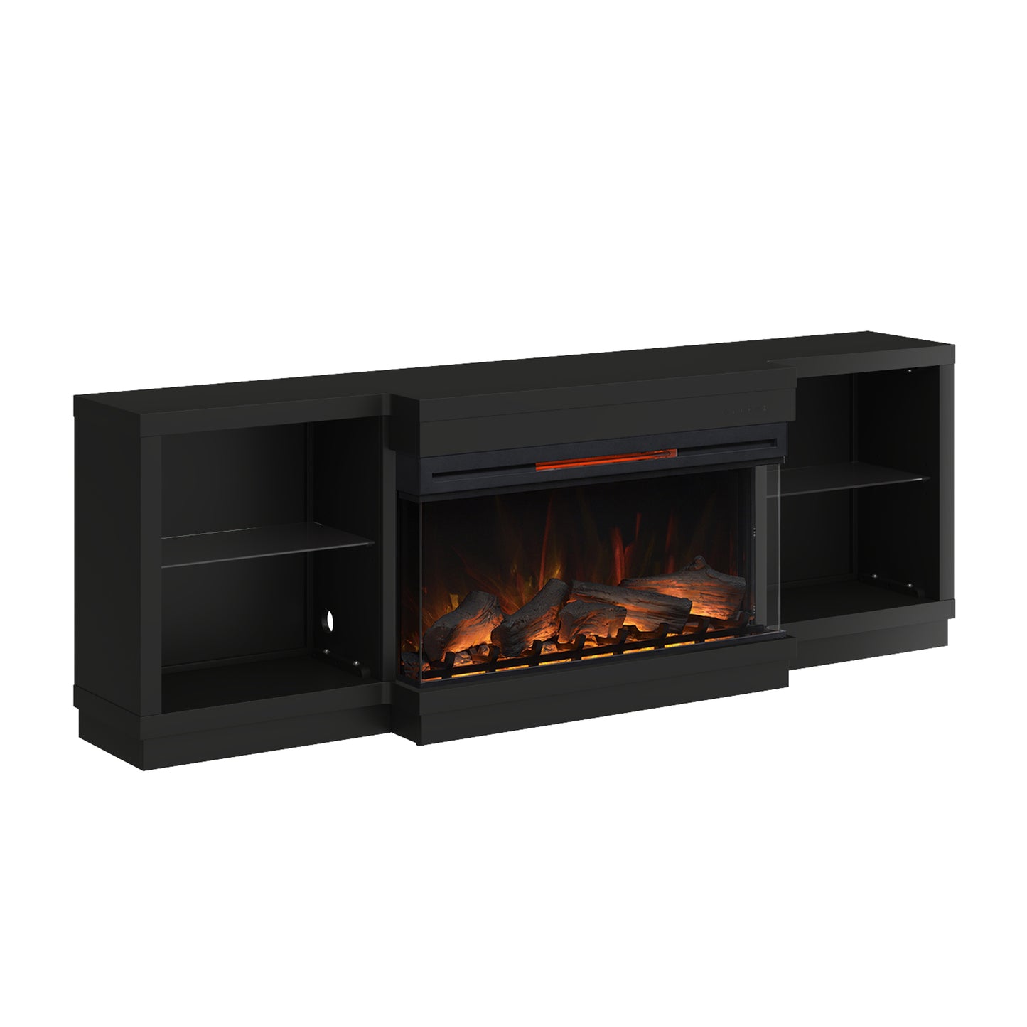 Cynthia 82" Electric Fireplace TV Stand with LED Accent Lighting