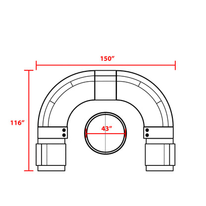 Fairmont 8-Piece Outdoor Wicker Patio Furniture Set with Aruba Cushions