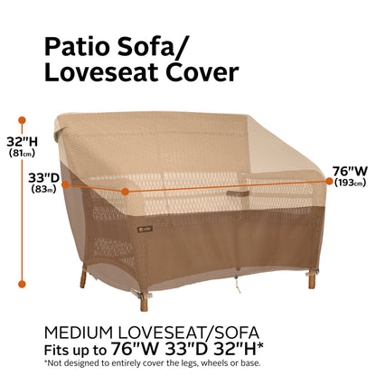 Classic Accessories Veranda's Best Waterproof Patio Sofa/Loveseat Cover