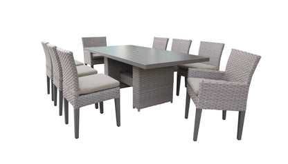 Monterey 9-Piece Wicker Outdoor Dining Set