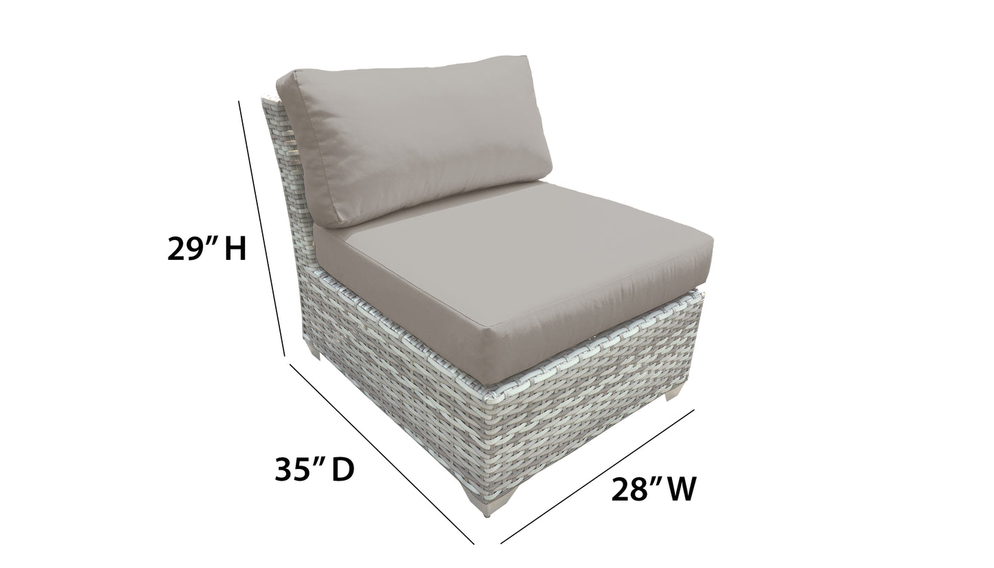 Fairmont 8-Piece Outdoor Wicker Patio Furniture Set with Aruba Cushions
