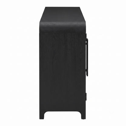 Chantelle 70” Modern Curved TV Stand with duraflame® Smart Electric Fireplace, Alexa Voice & App Control