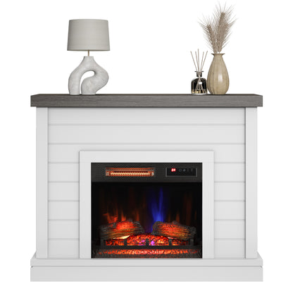 duraflame® Shiplap Wall Mantel Electric Fireplace