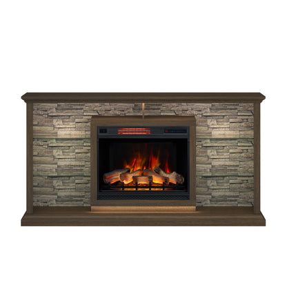 Elena 74" Electric Fireplace TV Stand with LED Accent Lighting