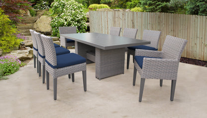Monterey 9-Piece Wicker Outdoor Dining Set