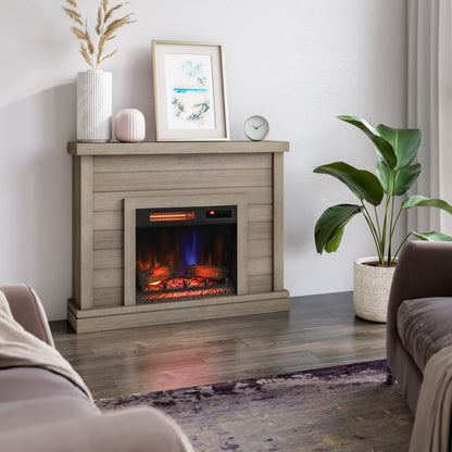 duraflame® Shiplap Wall Mantel Electric Fireplace