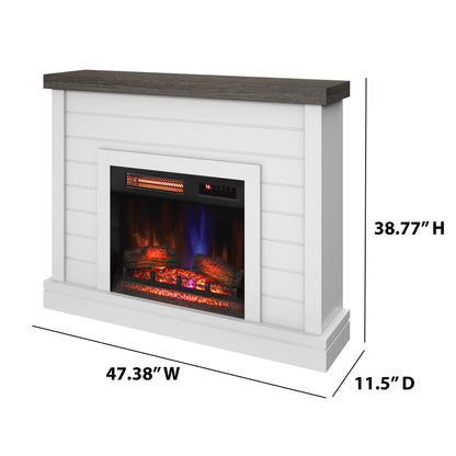 duraflame® Shiplap Wall Mantel Electric Fireplace