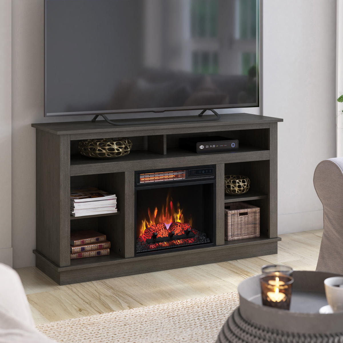 Douglas TV Stand with Electric Fireplace