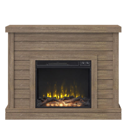 Shiplap Wall Mantel Electric Fireplace
